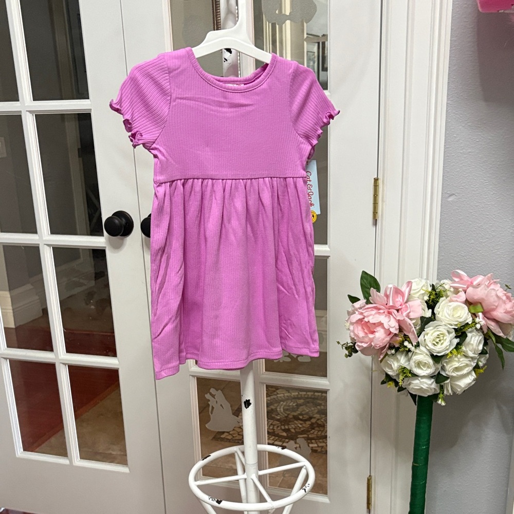Pink Ribbed Short Sleeve Dress $6 each or 10 for $45